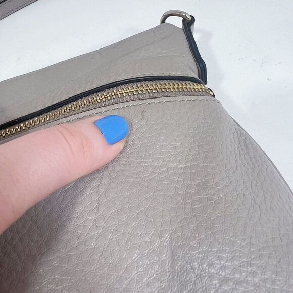 Kate Spade Gray Leather Crossbody Bag Purse - Picture 8 of 12